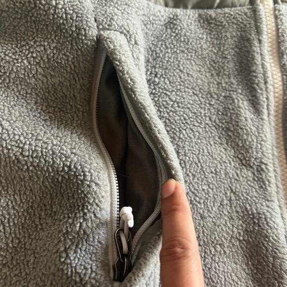 The North Face Polartec Recycled Fleece Jacket Womens Small Gray Full Zip - Picture 7 of 14